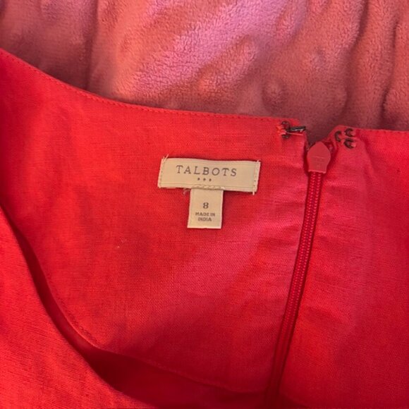 Talbots Sleeveless Linen Shift Dress - Size 8 - Picture 5 of 6